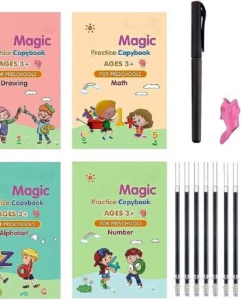 Magic Practice Book For Kids 4 Pcs 10 Refill Office & Stationery