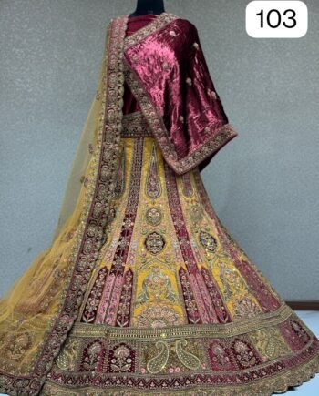 LEHENGA- VELVET WITH HEAVY EMBROIDERY